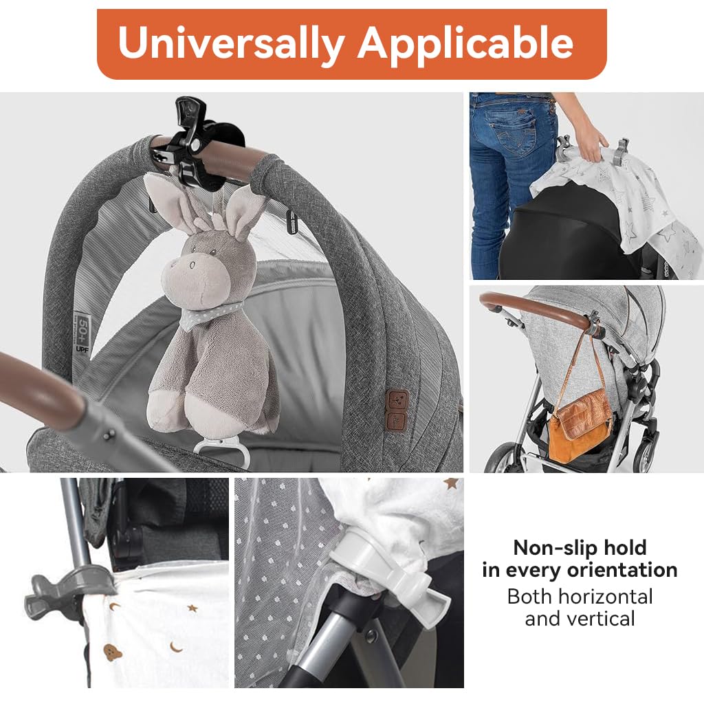 SNOWIE SOFT 6Pcs Utility Clips Pegs for Stroller Sun Shield Cover Fix Clips Heavy Duty Anti-slip Windproof Attachment Clips for Pushchair, Pram, Stroller Lanudry Clips for Clothes Line SNOWIE SOFT 6Pcs Utility Clips Pegs for Stroller Sun Shield Cover Fix Clips Heavy Duty Anti-slip Windproof Attachment Clips for Pushchair, Pram, Stroller Lanudry Clips for Clothes Line